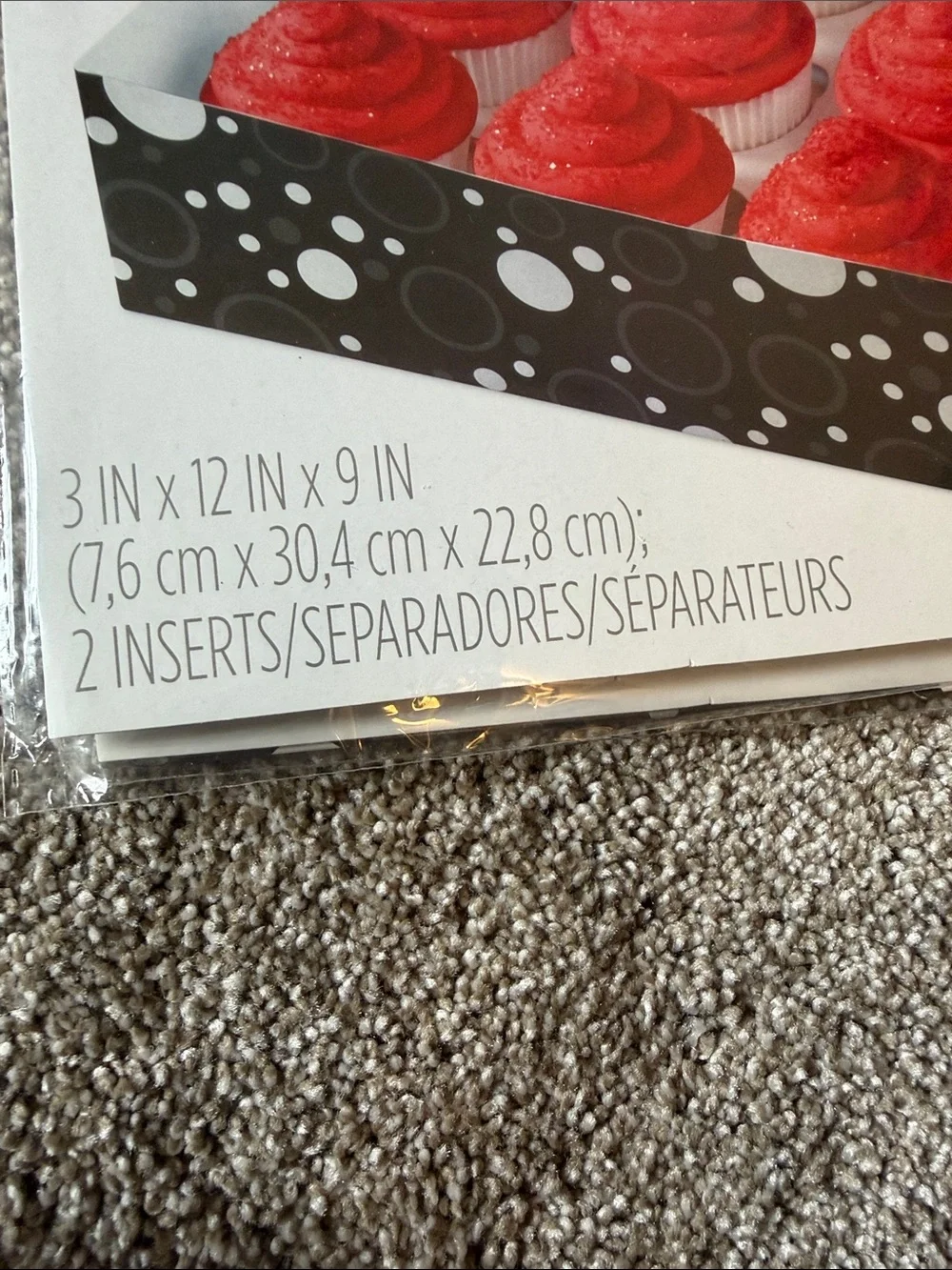 Wilton Black Celebrate Cupcake Display Box. Set of 2. Two inserts in each box